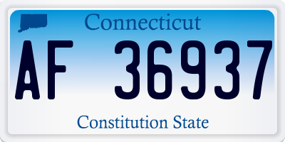 CT license plate AF36937