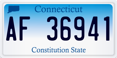 CT license plate AF36941