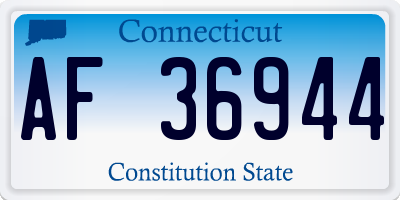 CT license plate AF36944