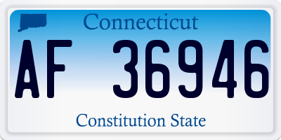 CT license plate AF36946