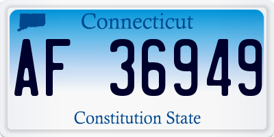 CT license plate AF36949