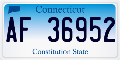 CT license plate AF36952