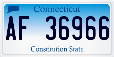 CT license plate AF36966