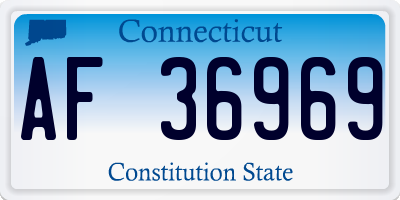 CT license plate AF36969