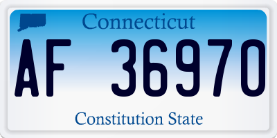 CT license plate AF36970