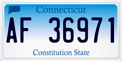 CT license plate AF36971