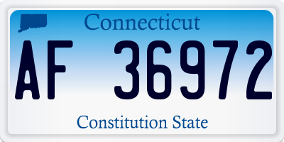 CT license plate AF36972