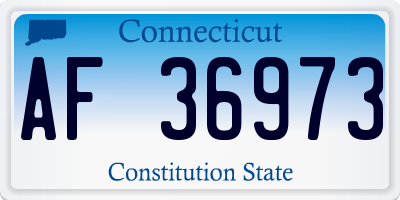 CT license plate AF36973