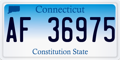 CT license plate AF36975