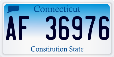 CT license plate AF36976