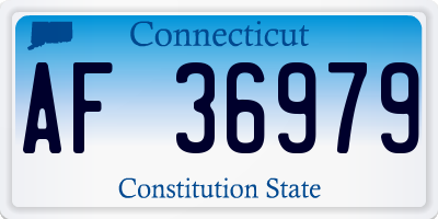 CT license plate AF36979