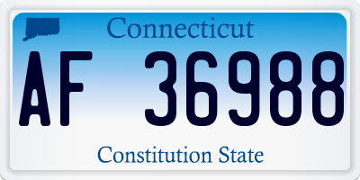 CT license plate AF36988