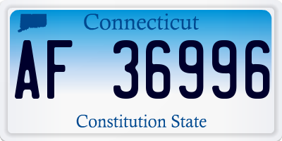 CT license plate AF36996