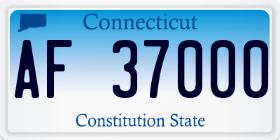 CT license plate AF37000