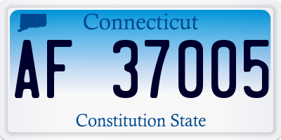 CT license plate AF37005