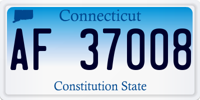CT license plate AF37008