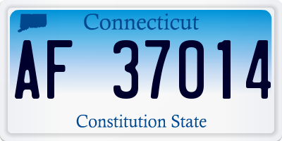 CT license plate AF37014
