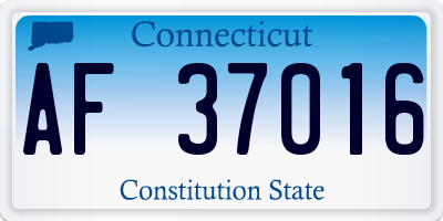 CT license plate AF37016