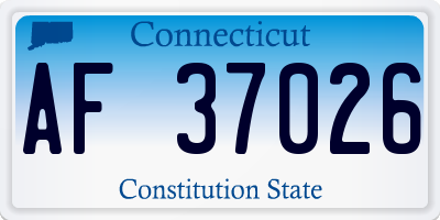 CT license plate AF37026