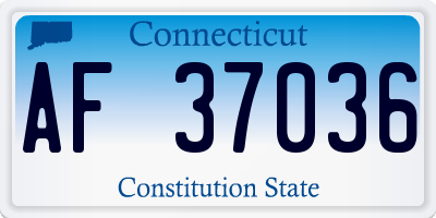 CT license plate AF37036