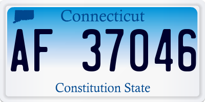 CT license plate AF37046