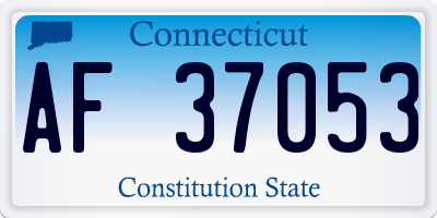 CT license plate AF37053