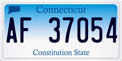 CT license plate AF37054