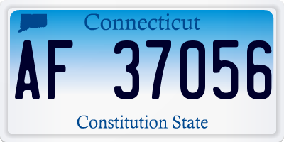 CT license plate AF37056