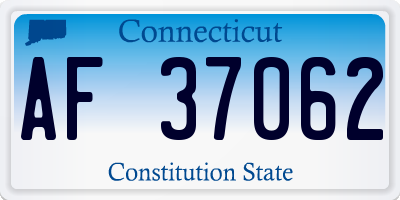 CT license plate AF37062