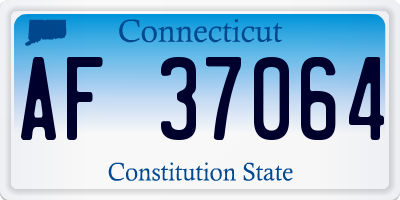 CT license plate AF37064