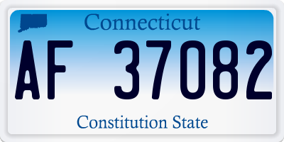 CT license plate AF37082