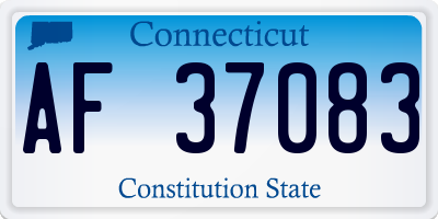 CT license plate AF37083