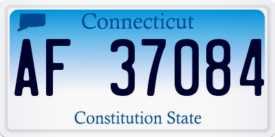 CT license plate AF37084