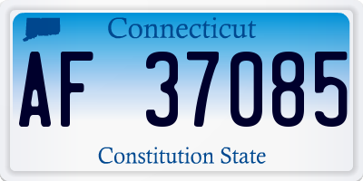 CT license plate AF37085