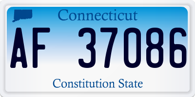 CT license plate AF37086