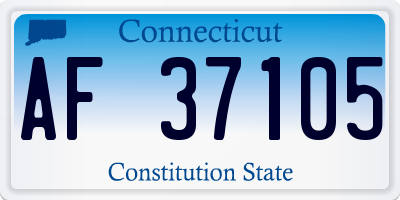 CT license plate AF37105