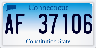CT license plate AF37106