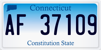 CT license plate AF37109