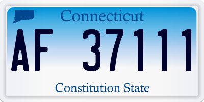 CT license plate AF37111