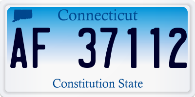 CT license plate AF37112
