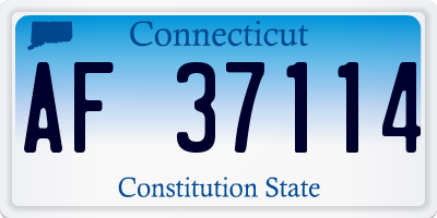 CT license plate AF37114