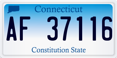 CT license plate AF37116