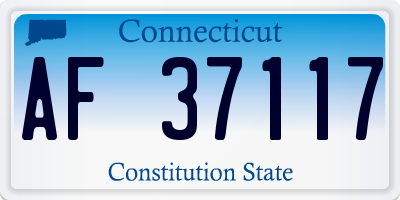 CT license plate AF37117