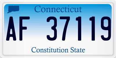 CT license plate AF37119