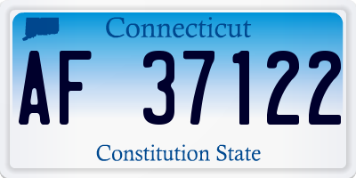 CT license plate AF37122