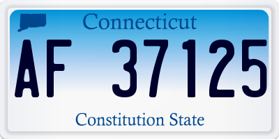CT license plate AF37125