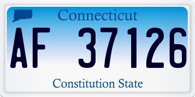 CT license plate AF37126