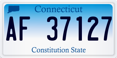 CT license plate AF37127