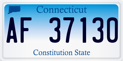 CT license plate AF37130