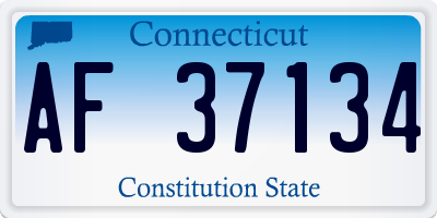 CT license plate AF37134